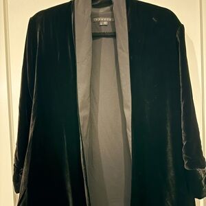Theory Black Velvet Shawl-Collar Jacket
